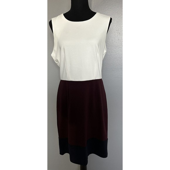 Banana Republic Colorblock career Sheath sleeveless stretch dress, Sz 10 EUC! - Picture 1 of 8